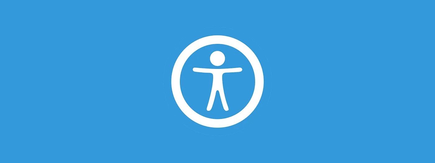 Accessibility icon in blue